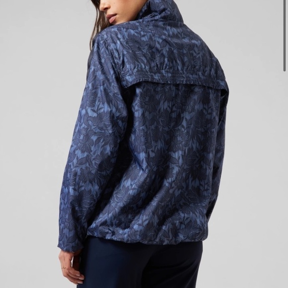 NWOT Athleta Sightseer Lace Jacket Ethereal Bloom Cottage Blue - Picture 2 of 11
